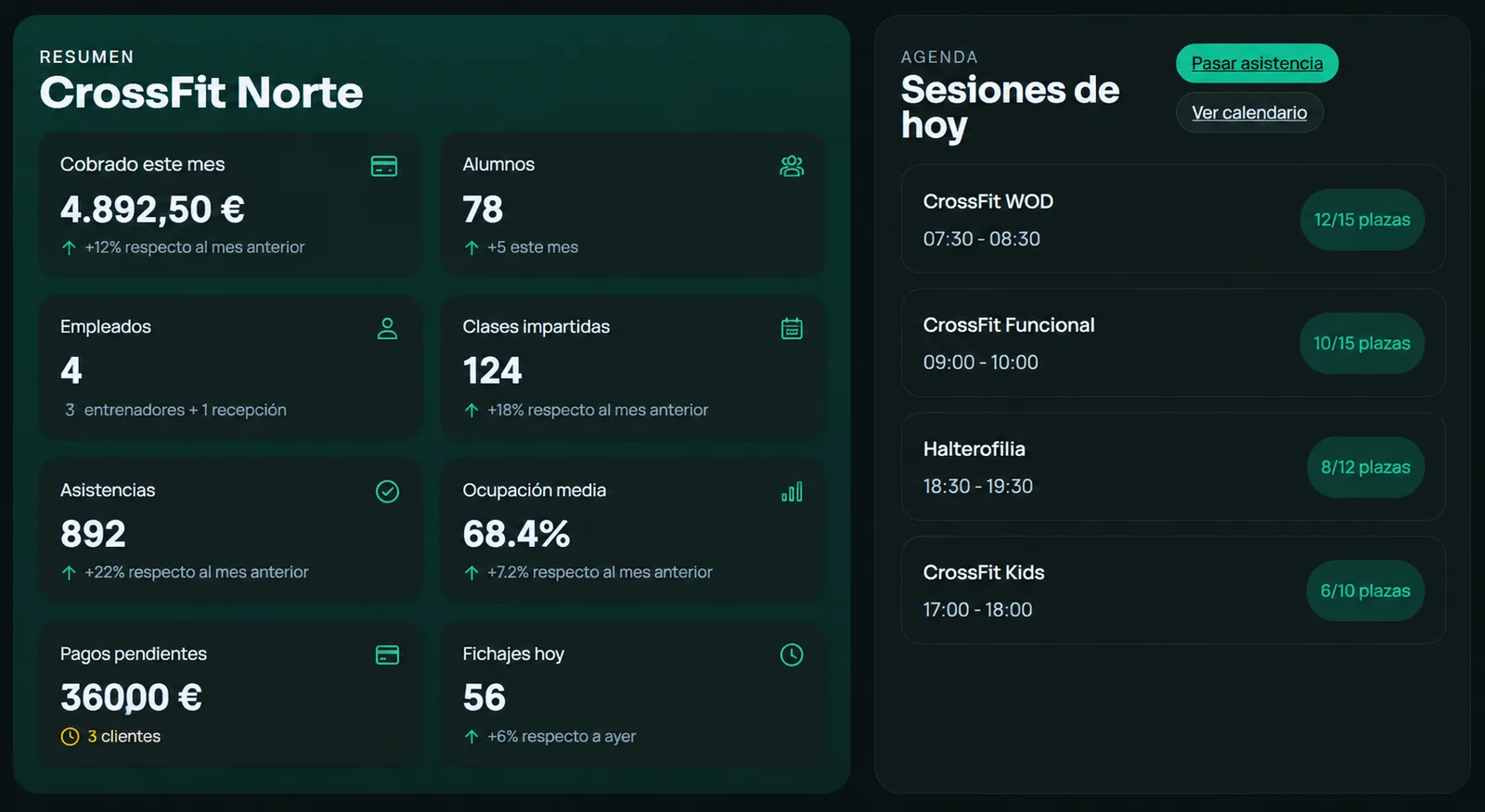Landing de FitBusiness